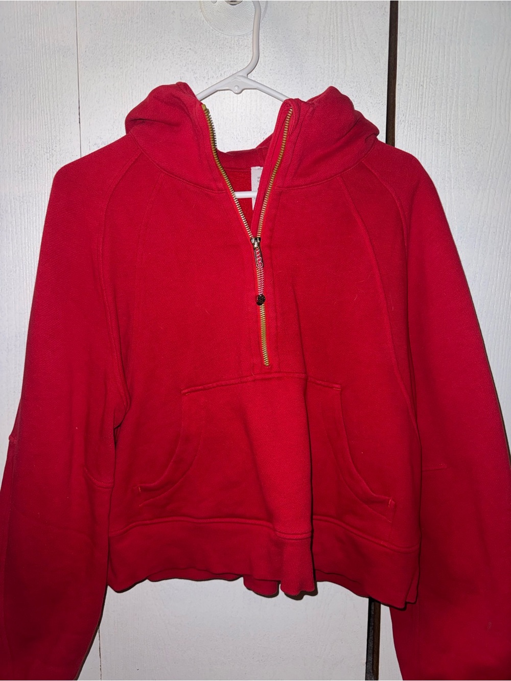 Lululemon Scuba Oversized Half-Zip Hoodie Lunar New Year Dark Red Gold